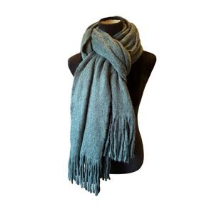 Steve Madden Ultra Soft Long Fringed Scarf Green Women’s One Size